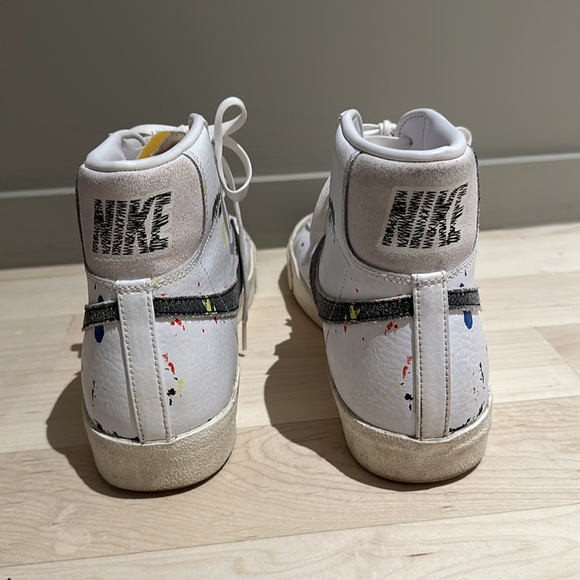 NIKE Men’s Splatter Paint Blazer High Tops Size 12 - Picture 4 of 7